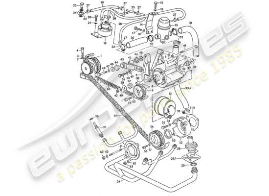 un schéma de pièces du catalogue de pièces porsche 911 turbo